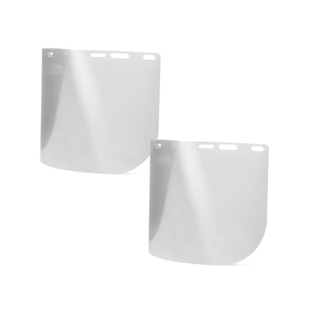 TR INDUSTRIAL Clear Visor for Forestry Safety Helmet, 2-pk TR88011-CVR-2PK